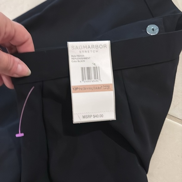 NWT sz 12 petite sag harbo black pants - Picture 3 of 6